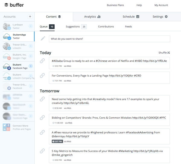 buffer-dashboard-view