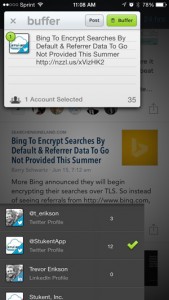 Bufferapp in Nuzzel