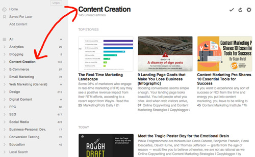 Feedly Category look