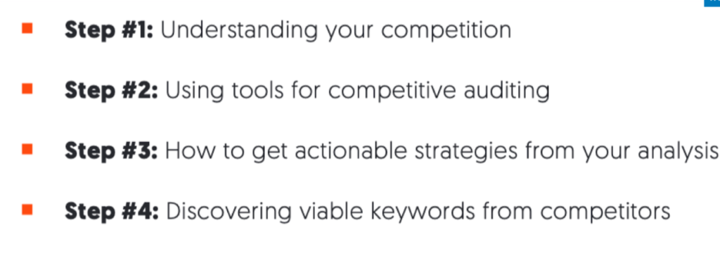 The four steps for auditing your competition.