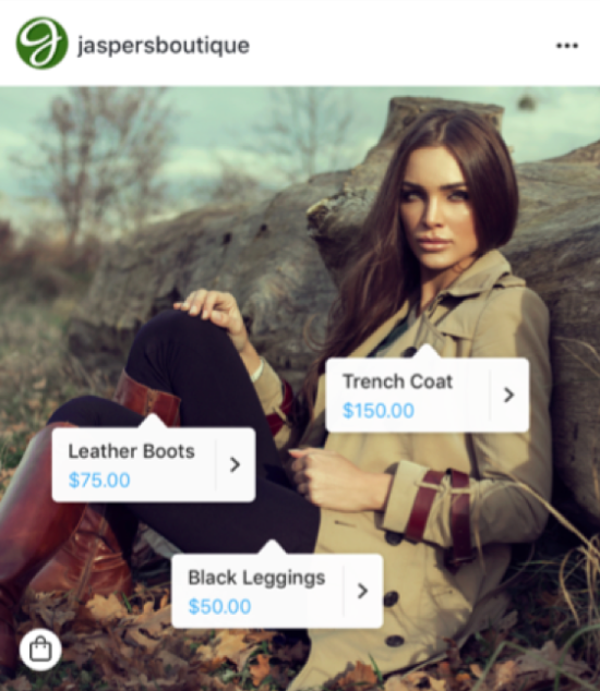 Jasper's Boutique Instagram Shopping Feature