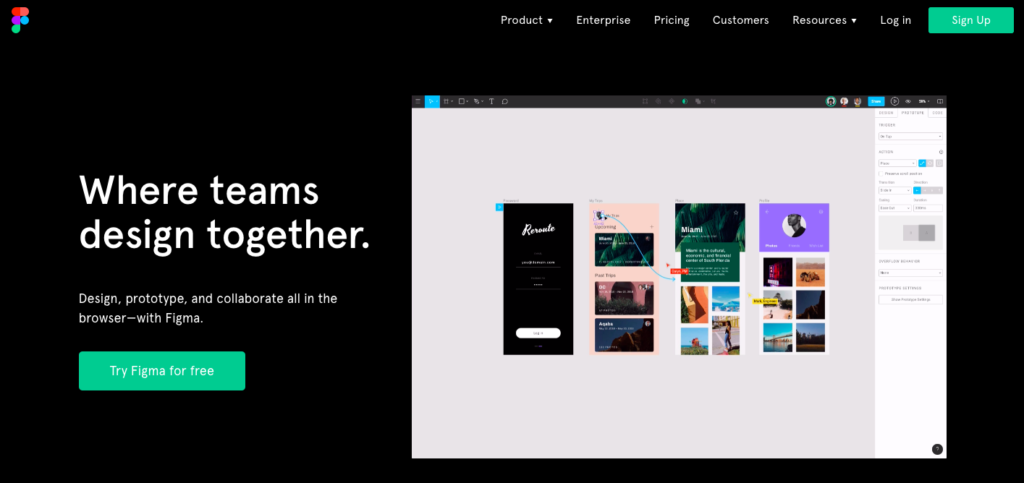 Figma home page