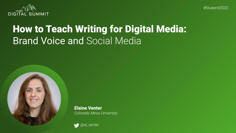 How to Teach Writing for Digital Media: Brand Voice and Social Media
