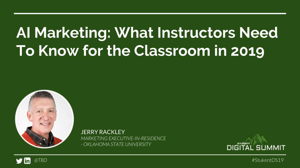 AI Marketing: What instructors need know for the classroom in 2019