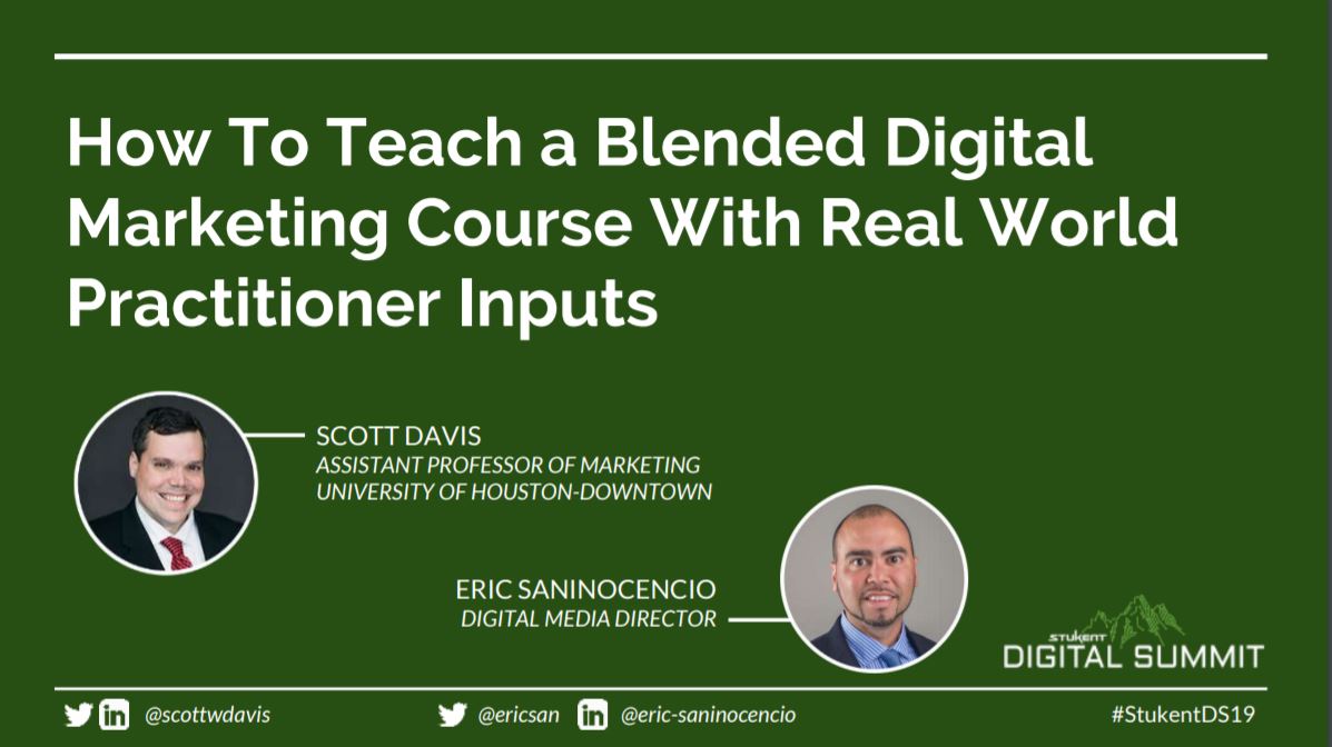 How To Teach a Blended Digital Marketing Course With Real World Practitioner Inputs