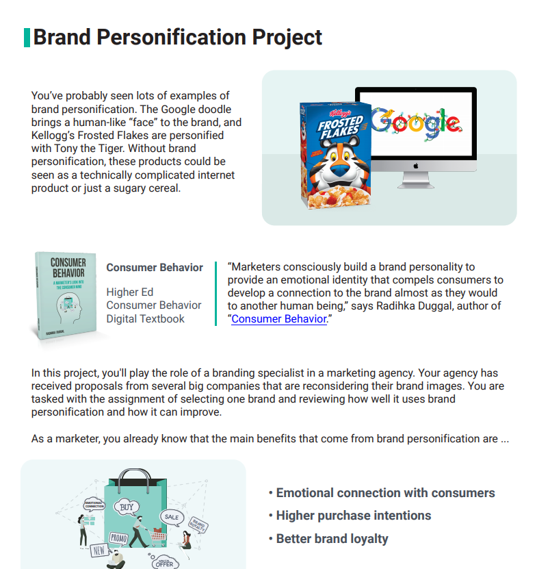 Consumer Behavior Project for Brand Personification Stukent Stukent