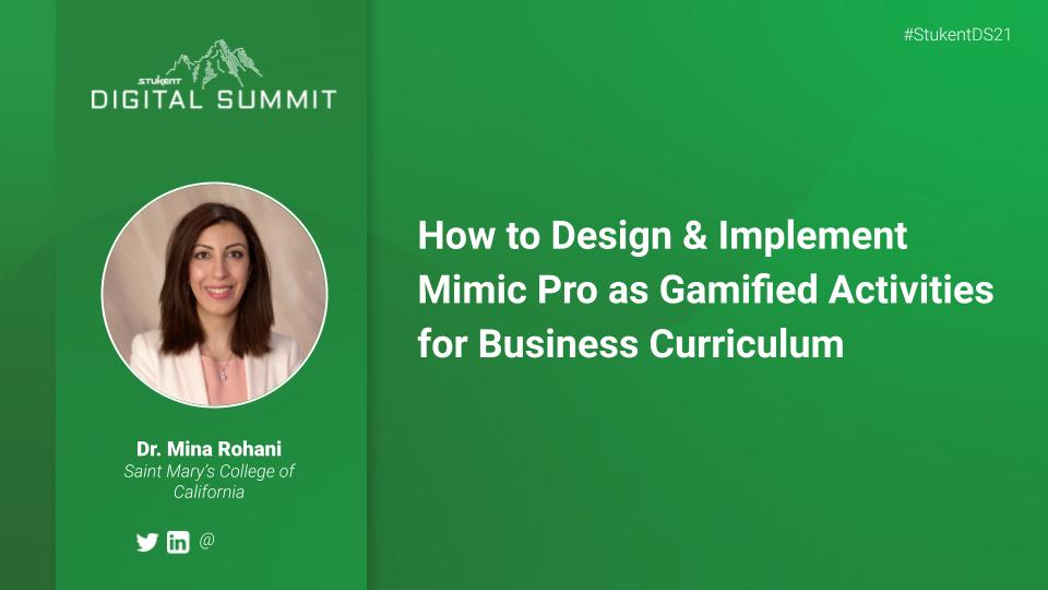 How to Design & Implement Mimic Pro as Gamified Activities for Business Curriculum