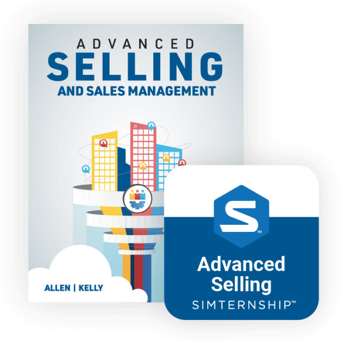 Advanced Selling course materials: courseware (digital text) and simulation