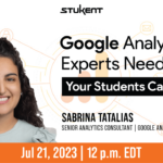 Google Analytics 4 Experts Needed Stukent Webinar with Sabrina Tatalias