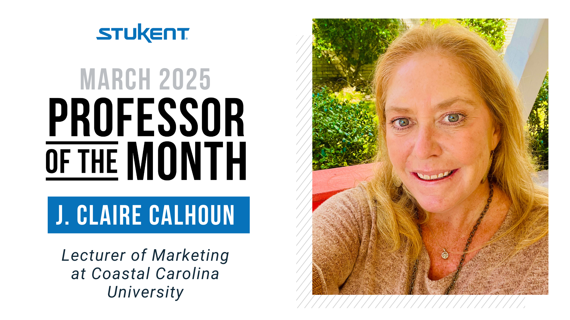 Stukent® Professor of the Month: J. Claire Calhoun, Coastal Carolina University