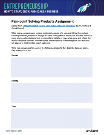ENTRE — Pain-point Solving Products Assignment