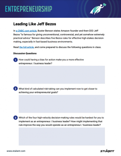 Leading Like Jeff Bezos Assignment